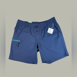 REI Co-op Trailmade Shorts Men’s Large Blue Nights Stretch Nylon Hiking, NWT
